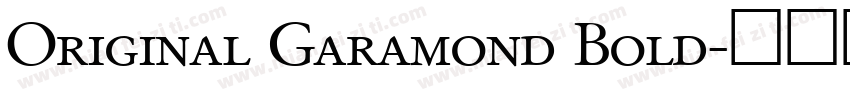 Original Garamond Bold字体转换
